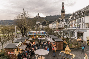 Cochem offers a smaller, more intimate Christmas market at the foot of its hilltop castle. Photo: Shutterstock