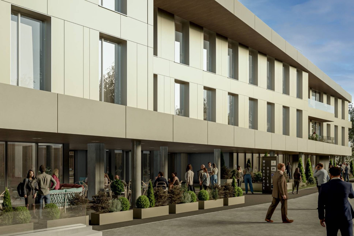 La partie corporate aura une entrée séparée de celle de l’hôtel. (Illustration: iPlan by marc gubbini architectes)