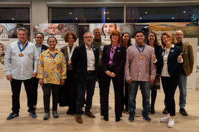 Some of the climate ambassadors, including Andrea Bardin, Shashi Bhushan, Vijaya Ramanujam, Tiziana Tamborrini, Philip Keech, Christian Thalacker-Heldenstein, Marie-Béatrice Noble, Maria Monica Serban, Ganesh Rajmohan, Jennifer Feschuk , Nuray Unlun Bohn and Christian Kremer.  (Photo: CELL/Capucine)