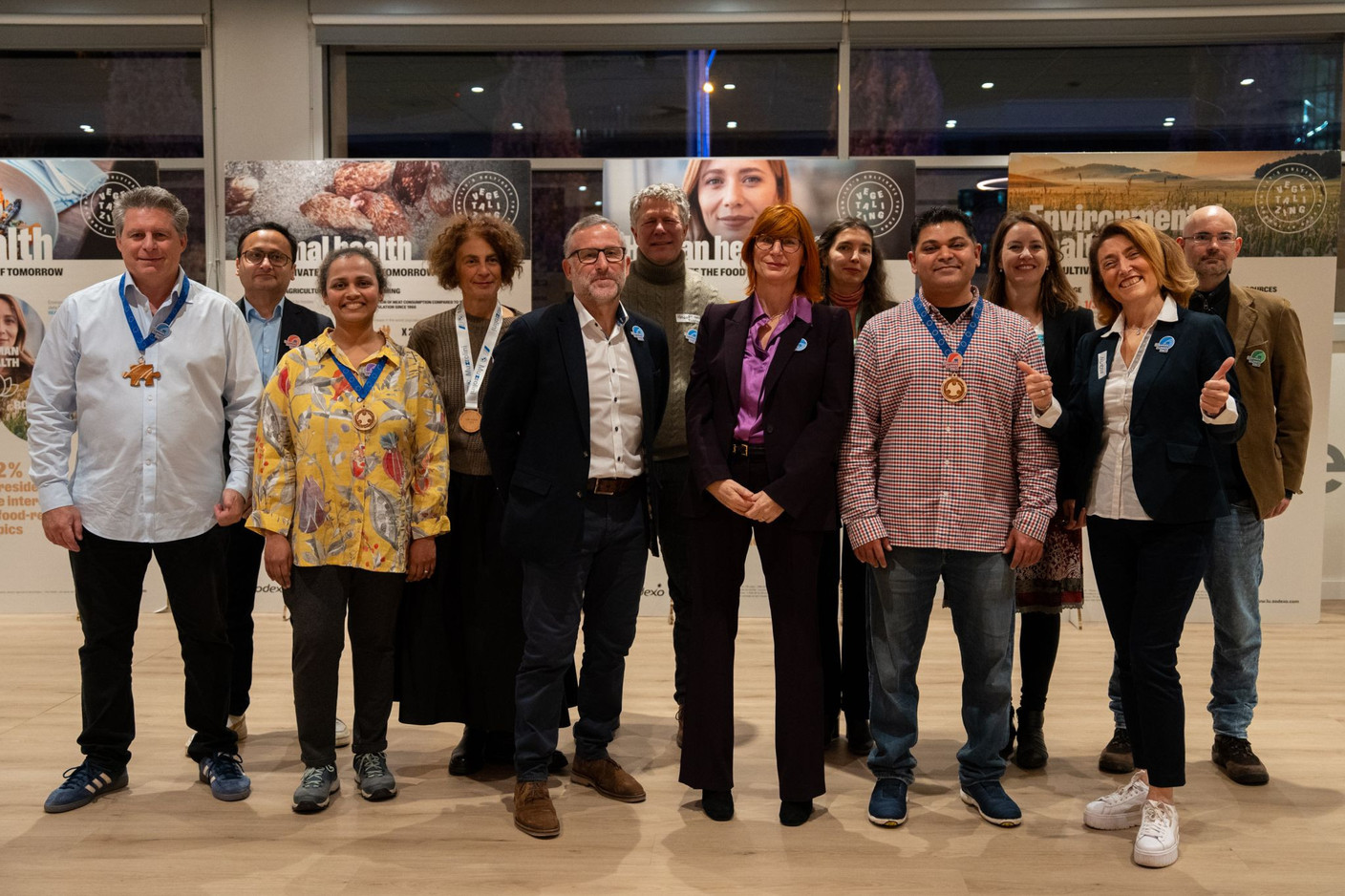 Some of the climate ambassadors, including Andrea Bardin, Shashi Bhushan, Vijaya Ramanujam, Tiziana Tamborrini, Philip Keech, Christian Thalacker-Heldenstein, Marie-Béatrice Noble, Maria Monica Serban, Ganesh Rajmohan, Jennifer Feschuk , Nuray Unlun Bohn and Christian Kremer.  (Photo: CELL/Capucine)