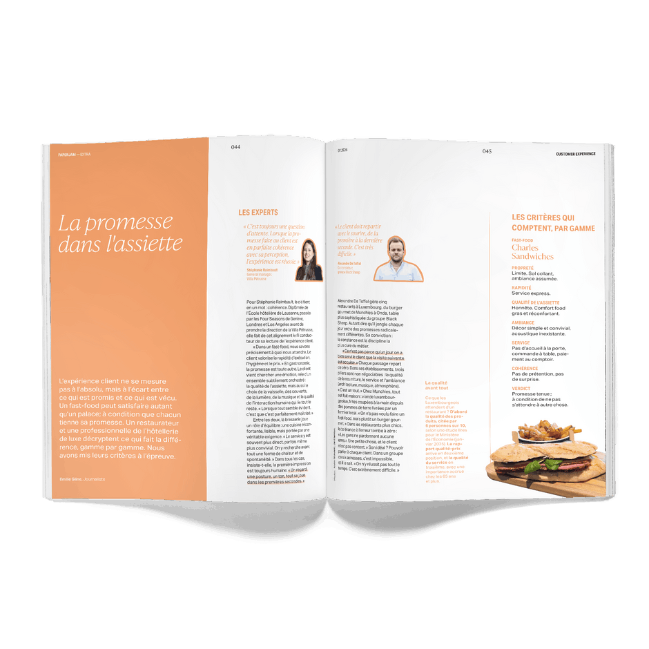 The June Extra is dedicated to the customer experience.  Photo: Paperjam