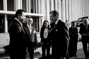 His Royal Highness Grand Duke Henri of Luxembourg – Mr Fatah Boudjelida, ATOZ – Mr Keith O'Donnell, ATOZ – Ms Barbara Balke, EIB    (Photo: Loris Romano)  