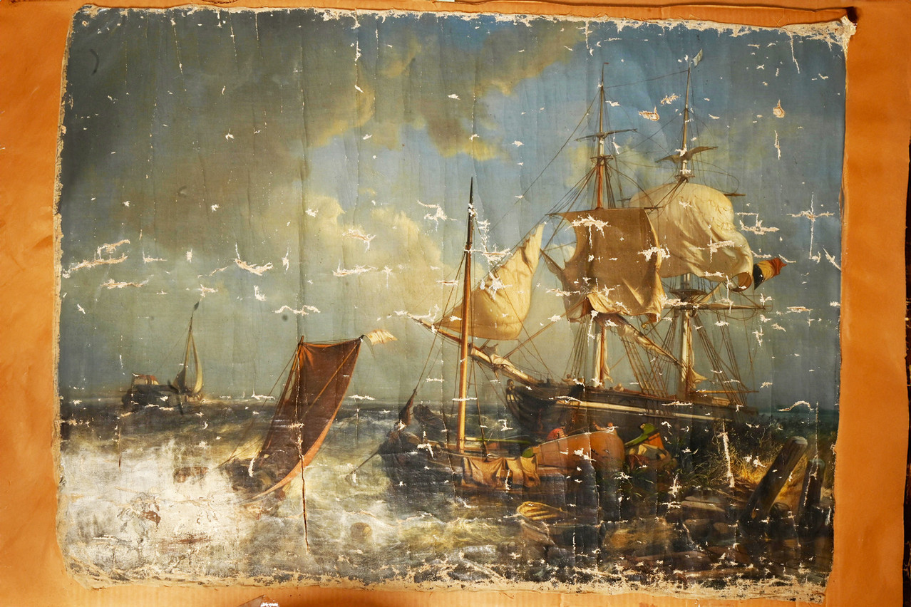 A seascape painting that is believed to have disappeared from Luxembourg during the Second World War.  Photo: FBI