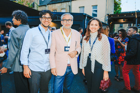 Kevin Freitas (ANESEC), Mike Koedinger (Paperjam) and Anne Diederich (ANESEC). Photo: Julian Pierrot/Paperjam