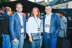 Lou Weis, Pascale Kauffmann (Apollo Strategists) and Adel Nabhan (Paperjam Club). Photo: Julian Pierrot/Paperjam