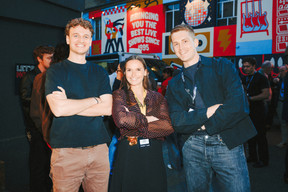 Louis Loschetter (Skandal Agency), Louise Braibant (Paperjam) and Philippe Schroeder (Frameway). Photo: Julian Pierrot/Paperjam