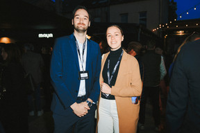 Aubin Geroges (Edmond de Rothschild) and Lisa Laridant (Pictet). Photo: Julian Pierrot/Paperjam