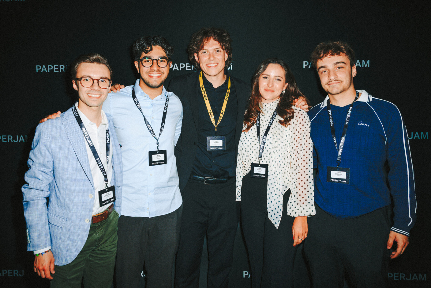 Diego Stojadinovick, Kevin Freitas (ANESEC). Felix Altwies (Paperjam), Anne Diederich and Rafael Brossard (ANESEC), Photo: Julian Pierrot/Paperjam
