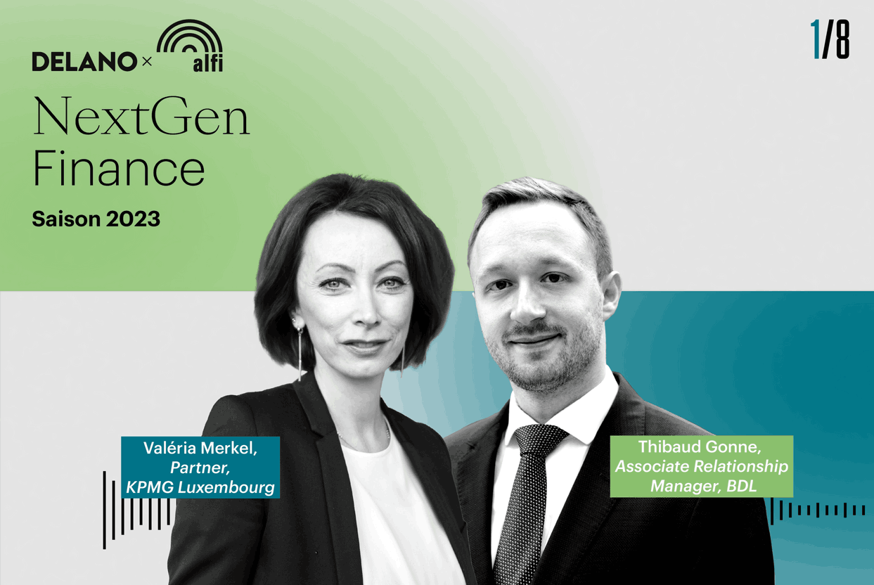 Valeria Merkel, Partner Asset Management, KPMG Luxembourg, and Thibaud Gonne, Relationship Manager, Banque de Luxembourg.  Maison Moderne