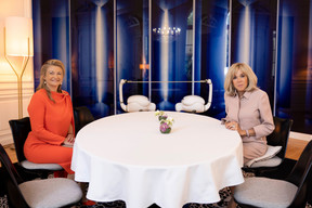 The Grand Duchess and Brigitte Macron. (Photo: Maison du Grand-Duc)