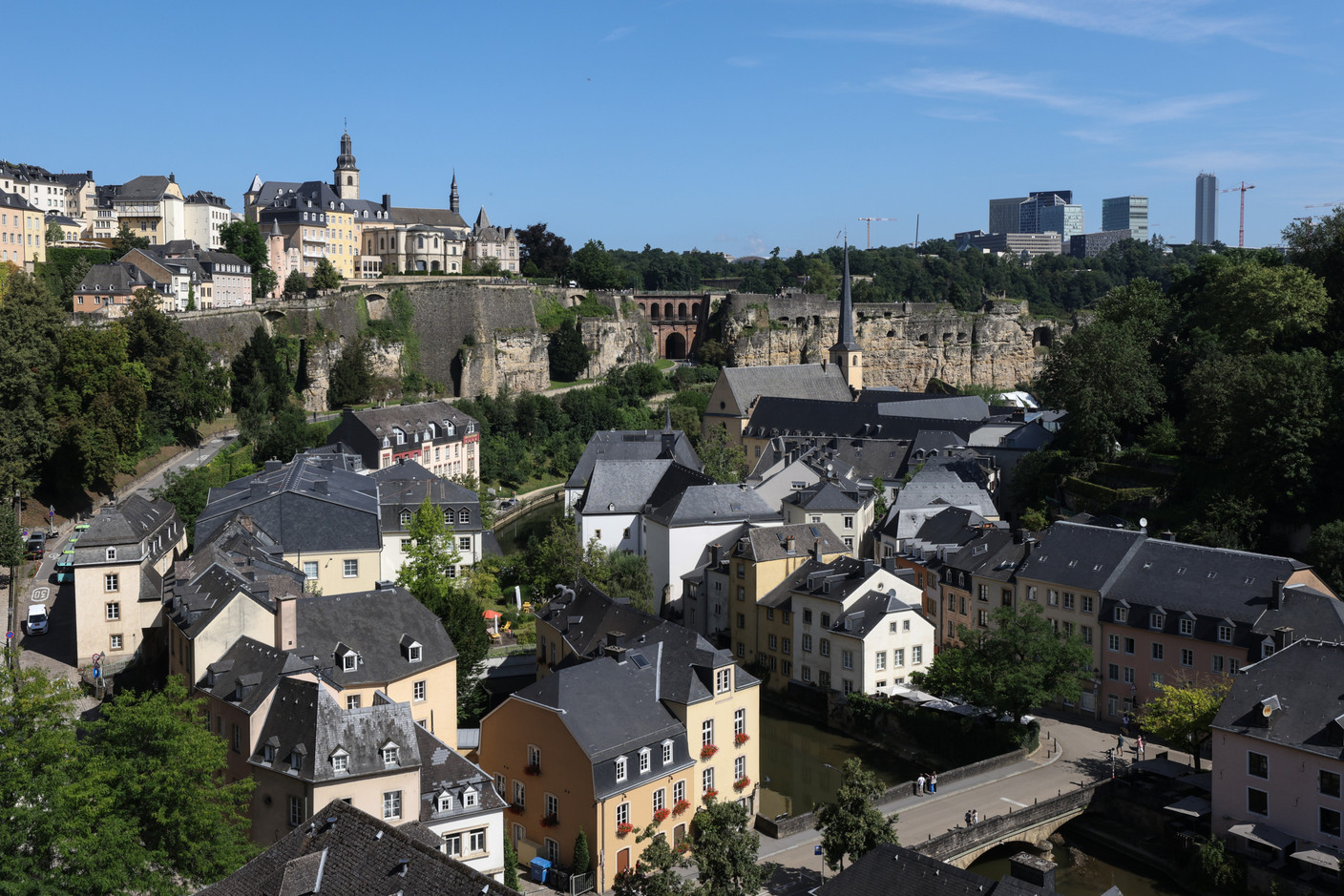 Nestled in the Alzette valley below the city centre, the Grund is one of Luxembourg’s most picturesque neighbourhoods. Photo: Guy Wolff/Archives