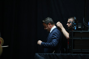 Xavier Bettel (DP) at the debate amongst leading political candidates, 19 September 2023. Photo: Eva Krins / Maison Moderne