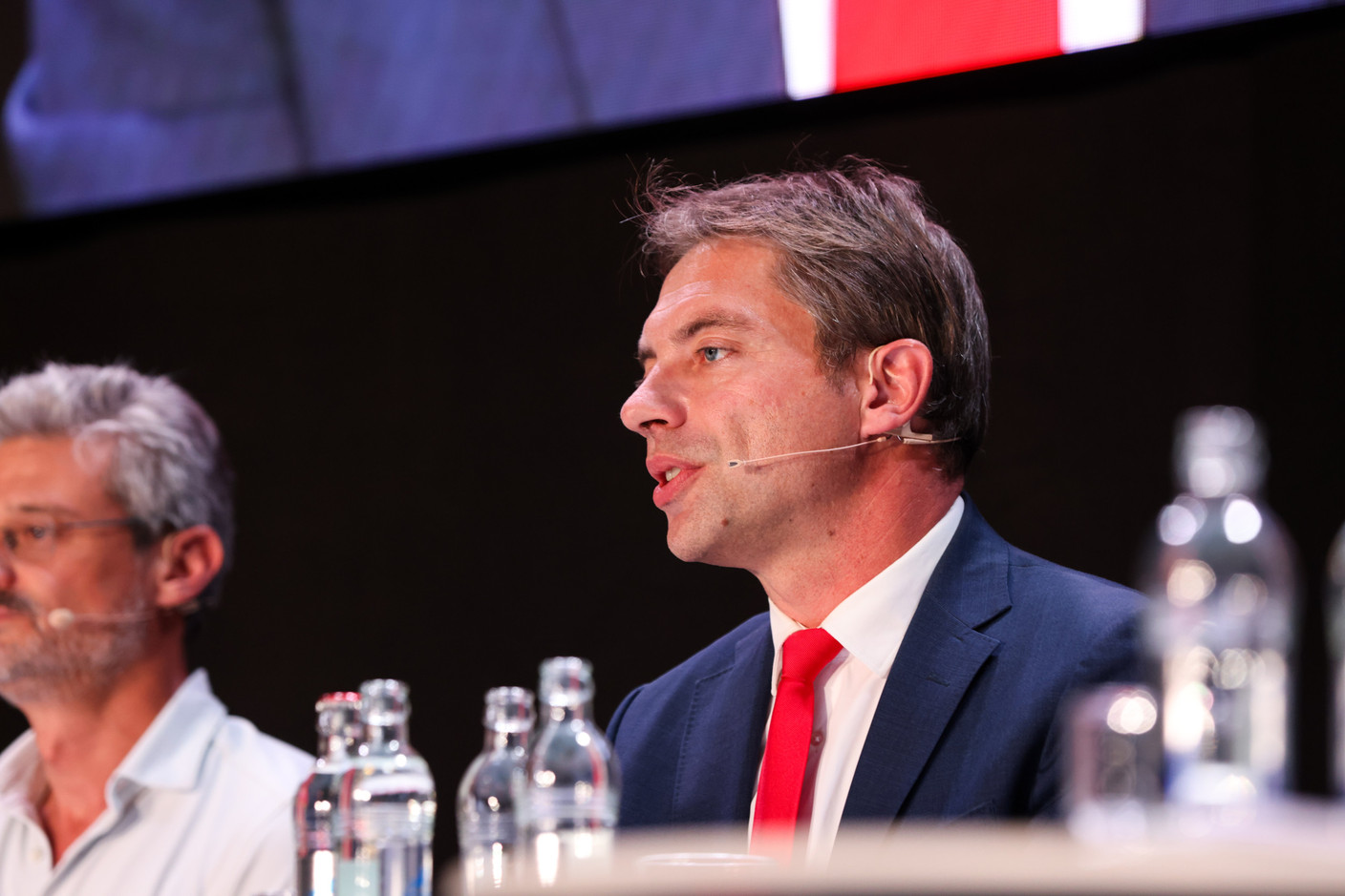 Fred Keup (ADR), at the debate amongst leading political candidates, 19 September 2023. Photo: Eva Krins / Maison Moderne