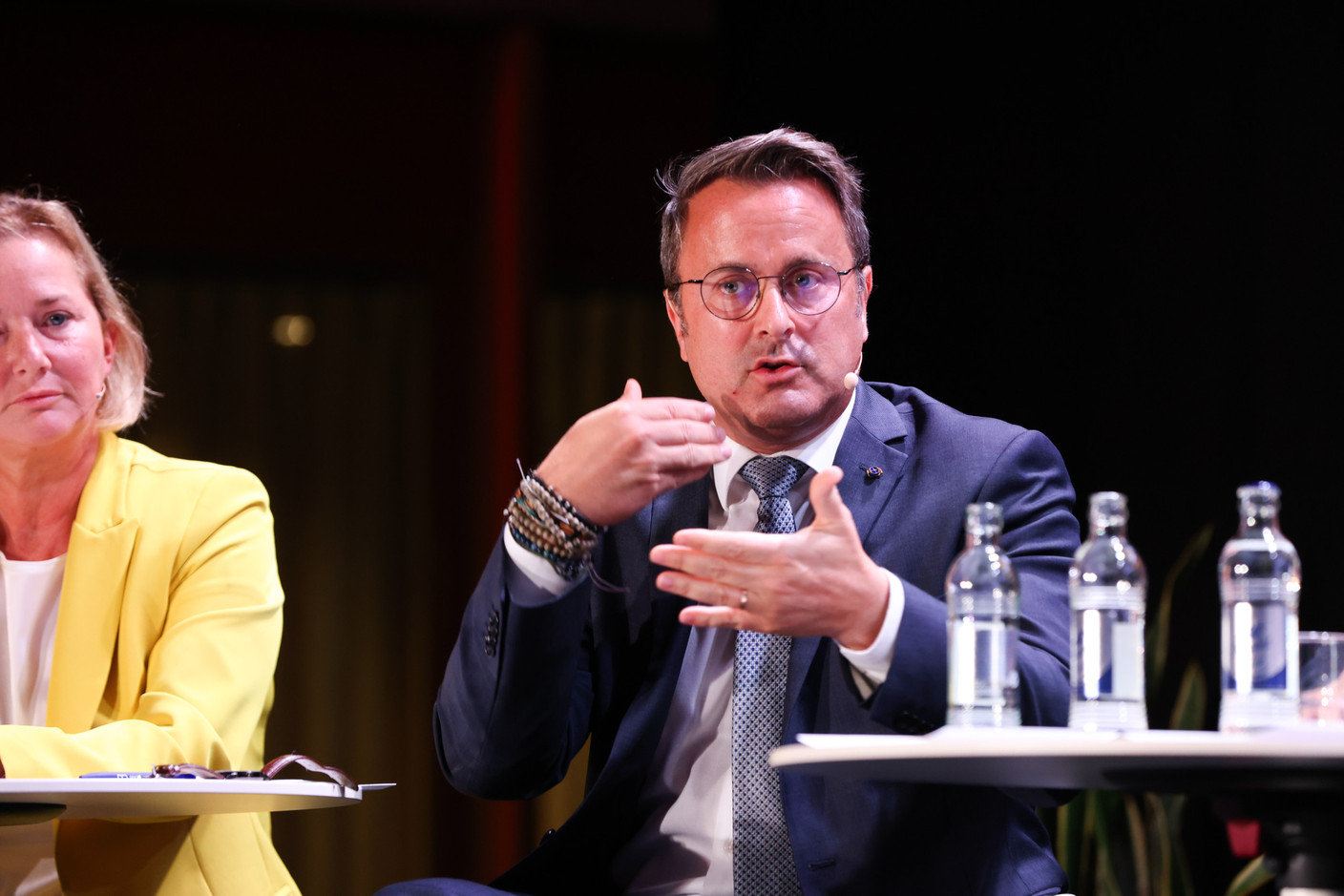 Xavier Bettel (DP), at the debate amongst leading political candidates, 19 September 2023. Photo: Eva Krins / Maison Moderne