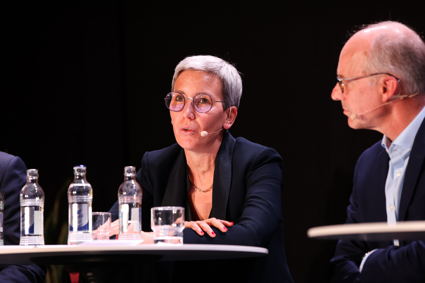 Sam Tanson (déi Gréng), at the debate amongst leading political candidates, 19 September 2023. Photo: Eva Krins / Maison Moderne