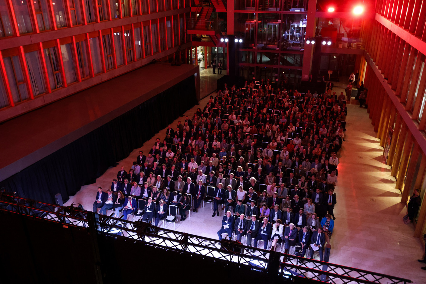 The big debate between the leading candidates in Luxembourg’s national elections took place on 19 September 2023 at PwC’s premises in Gasperich. Photo: Eva Krins / Maison Moderne