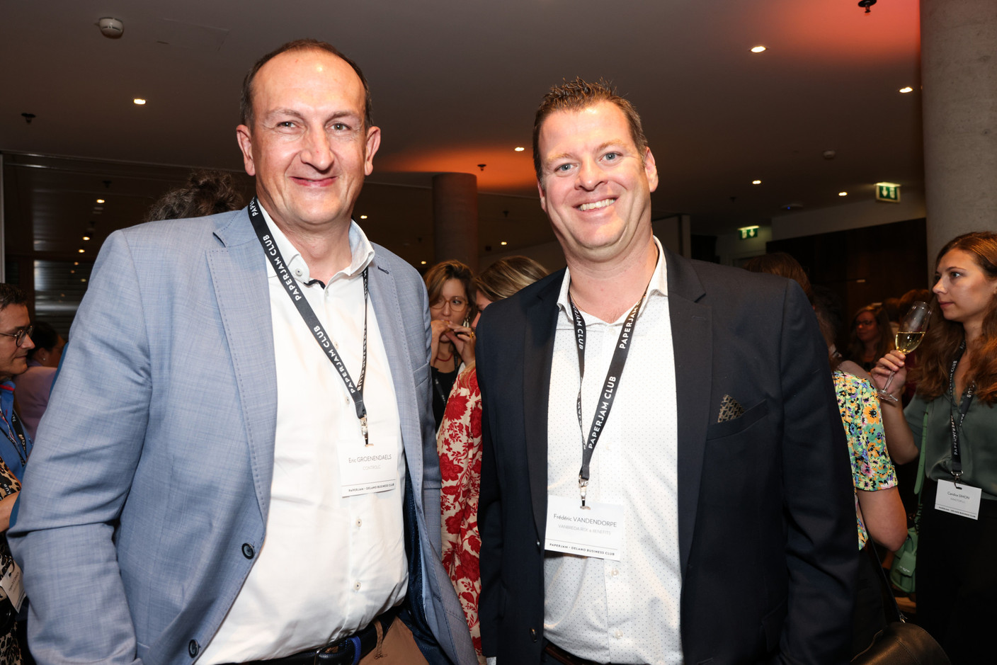 Eric Groenendaels (ControlC) and Frédéric Vandendorpe (Vanbreda Risk & Benefits). Photo: Eva Krins / Maison Moderne