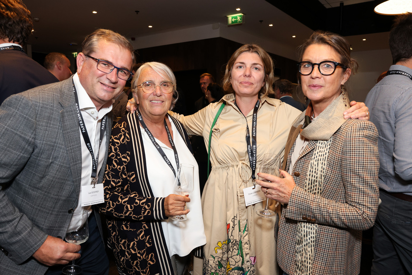 Lee Godfrey (Kurtosys), Marie-Jeanne Chèvremont-Lorenzini, Cécile Lorenzini (Vanksen) and Isabelle Faber (Post). Photo: Eva Krins / Maison Moderne
