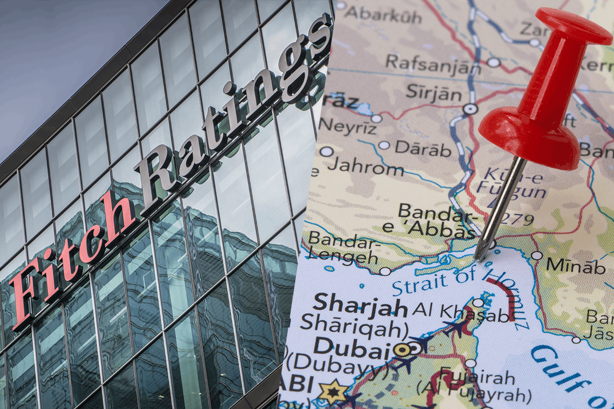 “Even should the conflict sustainably conclude without any further escalation and the Strait of Hormuz fully reopen to traffic, the risk environment has already been affected,” Fitch wrotes in its “Global Risk Outlook: 2Q26” report. Photo: Shutterstock, Montage Paperjam