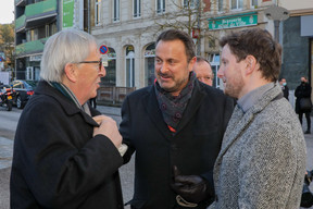 Jean-Claude Juncker, Xavier Bettel and Clément Beaune. (Photo: Luc Deflorenne)