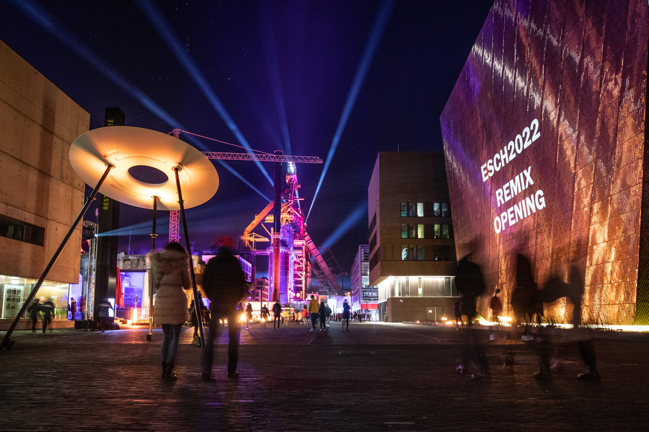 Belval was dressed in lights to celebrate the opening of Esch2022. (Photo: Guy Wolff/Maison Moderne)