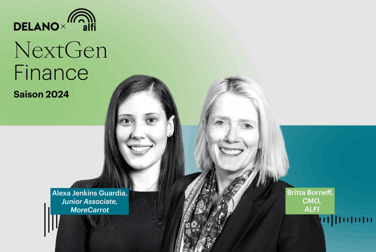 Alfi’s own CMO Britta Borneff and Alexa Jenkins Guardia, junior associate at MoreCarrot Crédit illustration : Maison Moderne et Crédit photo : ALFI