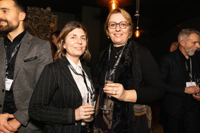 Cécile Lorenzini (Vanksen) and Florence Christmann (Maison Moderne) at the Paperjam+Delano Business Club’s CEOs- and entrepreneurs-only cocktail, 8 February 2024. Photo: Eva Krins / Maison Moderne