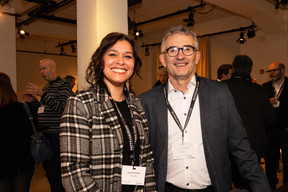 Nawal Rkiouak and Eric Dziechciarek (Poygone) at the first edition of the Brand Manager of the Year competition, which took place on 18 January 2024. Photo: Eva Krins / Maison Moderne