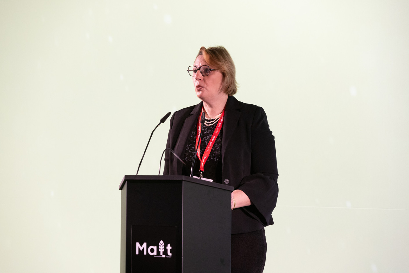 Florence Christmann (Maison Moderne) at the first edition of the Brand Manager of the Year competition, which took place on 18 January 2024. Photo: Eva Krins / Maison Moderne