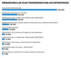 Procedures that companies submit the most often. Sources: Ministry of digitalisation, CTIE, Statec