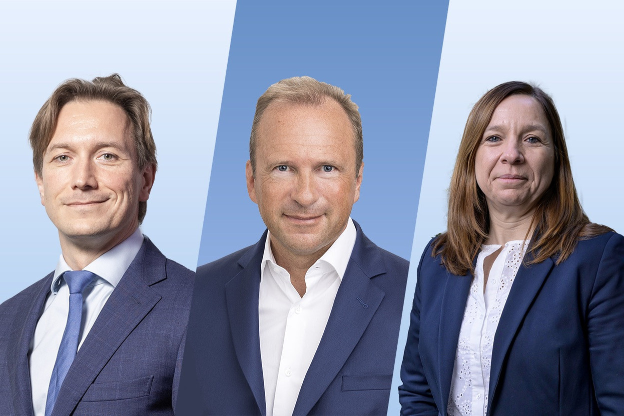 L to r: the director of the Luxembourg Inland Revenue (ACD), Jean-Paul Olinger; the minister of finance, Gilles Roth (CSV); and the minister for digitalisation, Stéphanie Obertin (DP). Photos: Handouts