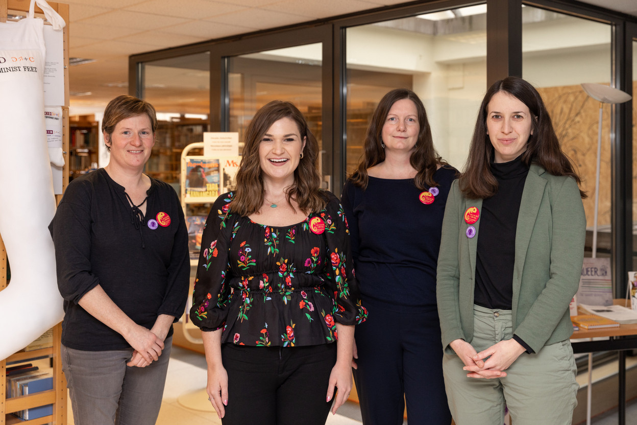 Annemie Maquil, Abby Finkenauer, Annabelle Saffran and Isabelle Schmoetten during a discussion shared their stories with endometriosis and what must be done to raise more awareness about the condition. Photo: Romain Gamba