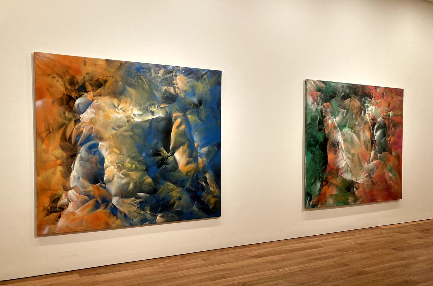 These large-format paintings, which are utterly fascinating, are done with aerosol paint. (Photo: Paperjam)