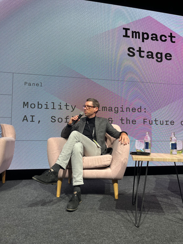 Director EMEA and Corporate Development at Ohmio, Joost Ortjens presented autonomous electric shuttles designed to address the “last-mile” challenge between transport hubs and final destinations. Photo: Paperjam