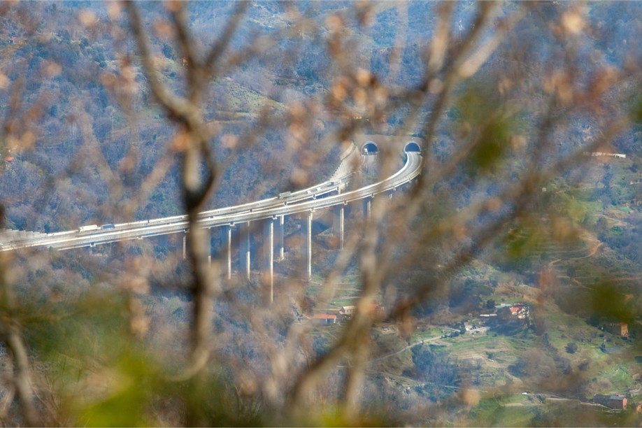 Italy’s motorways--here, the Autostrada dei Fiori from the heights of Genoa towards Ventimiglia--helped set Luxembourg’s financial sector on the road to success Photo: Shutterstock