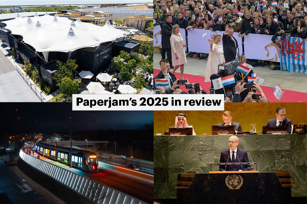 Trounwiessel, recognition of the State of Palestine, tram expansion in the city… Read on for the highlights that marked the editorial team’s year. (Photos: Emmanuel Claude, SIP/Nader Gavhami, Paperjam/Ville de Luxembourg/SIP; editing: Paperjam)