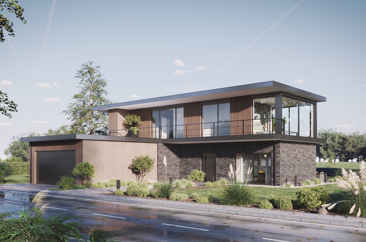 Ce projet a été rénové par Eklozio, avec une extension et une rehausse sur la maison existante. (Illustration Mysis)