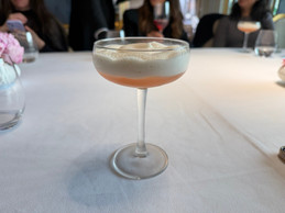 All-rhubarb mocktail, by chef Milan Brée at La Cristallerie. Photo: Emilie Gline/Paperjam