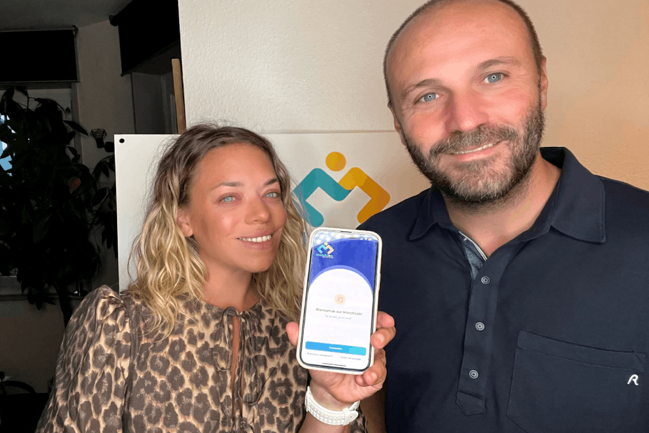 Two French entrepreneurs are at the helm of MatchJob: Manon Chiche and Jonathan Carpi. The app aims to make it easier to recruit in short-staffed jobs. Photo: MatchJob