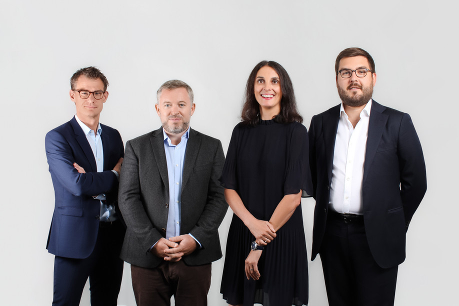 (from left to right): Sébastien François,  Group Head of corporate services,  Aidan Foley, CEO Centralis Group,  Anne Maillard, Client Services Director,  Bruno Stockemer, Head of Business Development Luxembourg, Centralis Group. 
 (photo: Centralis Group)