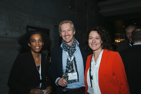 Sala Makumbundu (Christian Bauer Architects), Laurent Majerus (Home-In) et Murielle Cornely (Lampertz Stone Designer). (Photo: Léo Biewer /Maison Moderne)