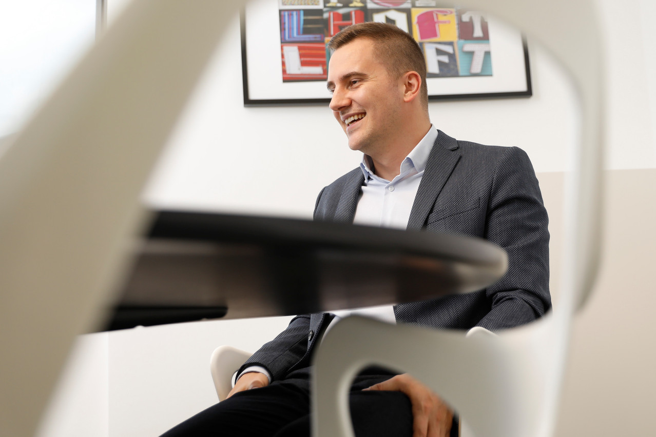 Library picture: Luc Falempin, CEO of Tokeny, is seen during an interview in January 2022. Photo: Guy Wolff/Maison Moderne