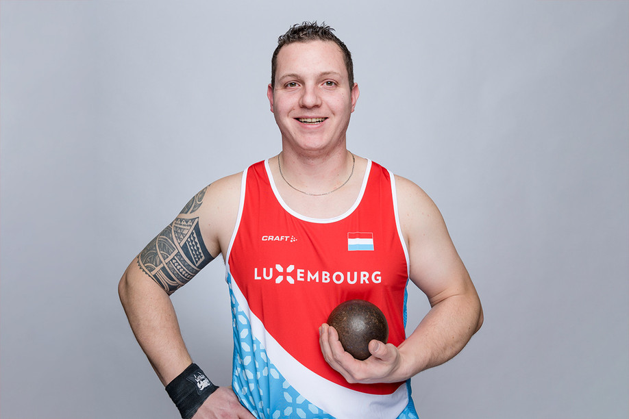 Shot put specialist Tom Habscheid competes in Tokyo on Saturday. Photo: Ralf Kuckuck