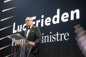Le Premier ministre, Luc Frieden, lors de son ouverture de la soirée. (Photos: Nader Ghavami / Maison Moderne)