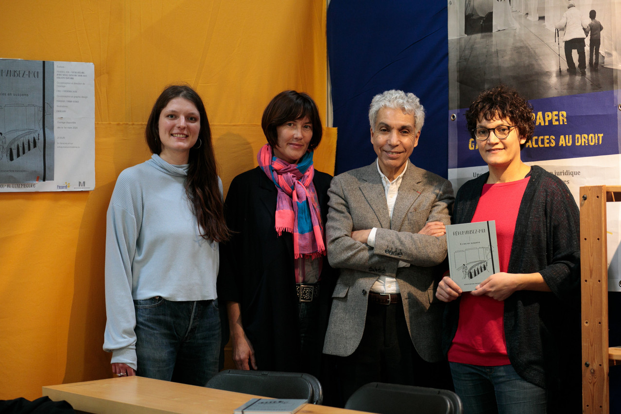 Smaïn Laacher s’est prêté au jeu de la présentation de l’ouvrage de Passerell, entouré par Ambre Schulz, Frédérique Buck et Cassie Adélaïde. Matic Zorman/Maison Moderne