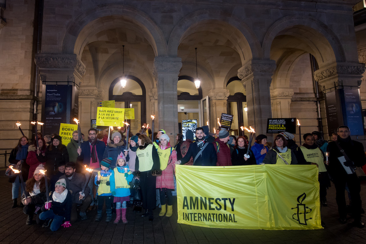 Amnesty International’s family-friendly torchlight parade, seen here in 2018, usually attracts dozens of human rights supporters Nader Ghavami (archives)