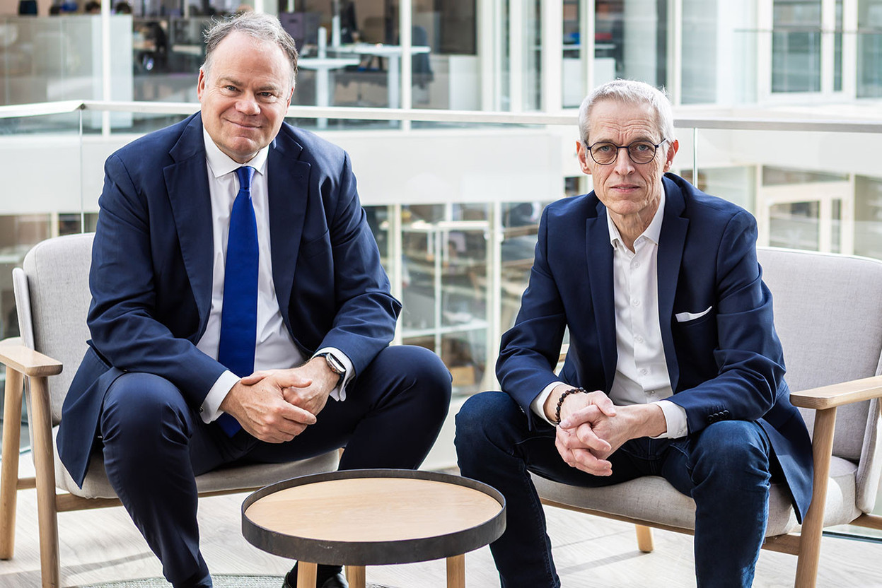 Gérard Hoffmann, CEO and Christian Haux, Chief Enterprise Market Officer of Proximus NXT Photo: Olivimages