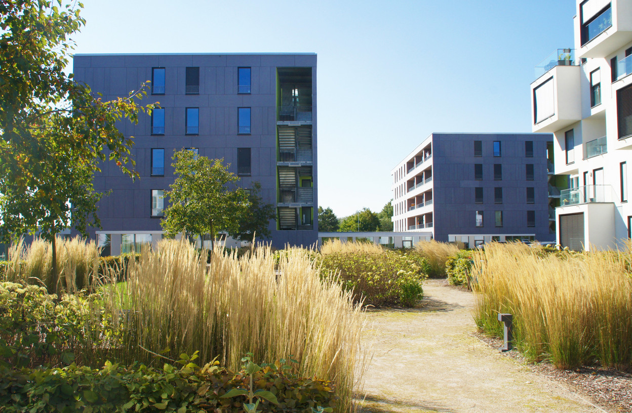 Sketch of the STDM practice’s project for social landlord SNHBM, in the Grünewald district. (Photo: Sony DSC)