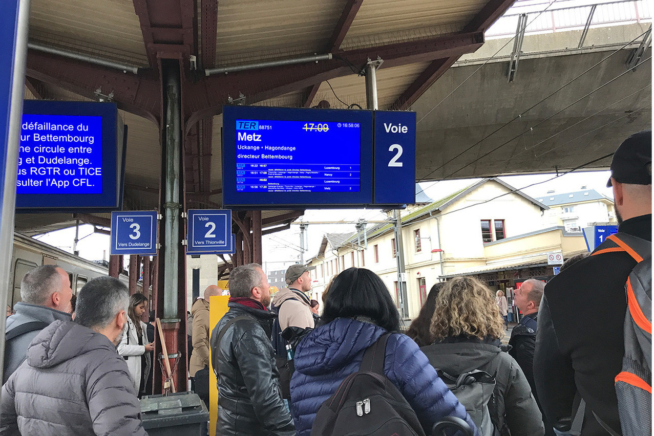 Après des suppressions de trains liées à un problème technique vendredi dernier, d’autres sont à prévoir mardi 18 octobre en raison d’un mouvement social. (Photo: Mathilde Obert/Maison Moderne) 