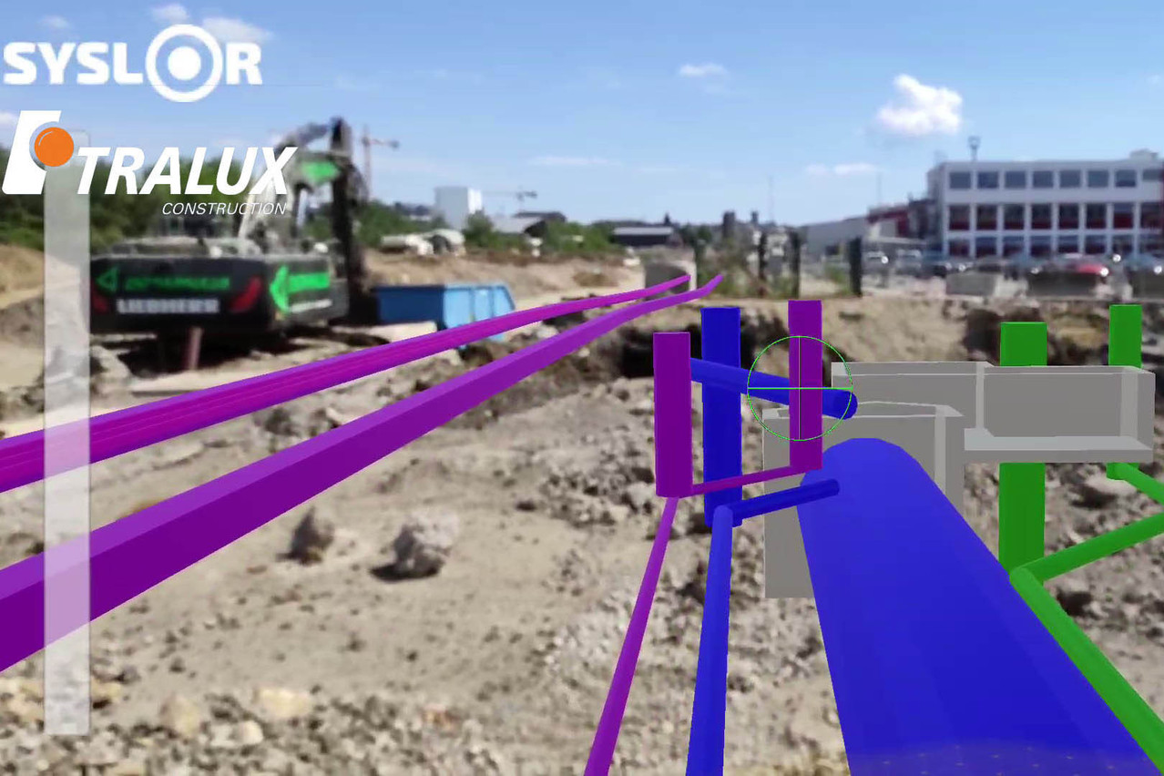 Syslorlux a développé un logiciel qui permet de visualiser les réseaux enterrés sur les chantiers. (Photo: Tralux/Syslorlux)